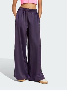 Adidas Satin Wide Leg Track Pant